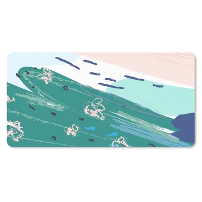 Produktbild von MuchoWow® Schreibtischunterlage Sommer - Abstrakt - Grün 80x40 cm - XXL Mauspad - Gaming Mauspad