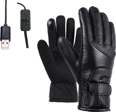 Obrázok produktu pre Vyhrievané zimné rukavice Elektrické vyhrievané rukavice napájané z USB Vodotesné vetruodolné vyhrievané rukavice odolné proti opotrebeniu obrazovky