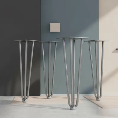 Obrázek produktu pro Stolové nohy sada 4 vlásenek 60 cm vlásenkové nohy ocelové nohy nábytku stolové běhouny