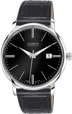 Produktbild von Dugena Herrenuhr 7000180-1 Festa, Quarz, Schwarz, Edelstahl, Lederarmband