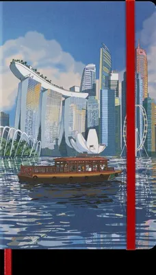 Obrázok produktu pre Zápisník Moleskine I AM the city Singapur, limitovaná edícia, formát L/A5, linkovaný, tvrdá väzba