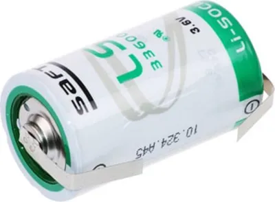Image de Saft LS33600 ER-D Mono chlorure de thionyle au lithium 3,6V, 17.000 mAh avec cosse à souder en U