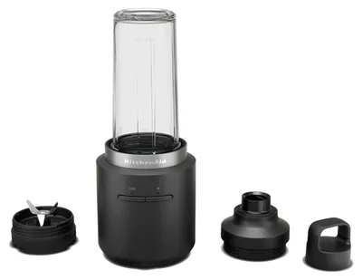Zdjęcie produktu dla KitchenAid 5KSBR256BM, Przenośny mikser, 0,473 l, Funkcja pulse, Czarny