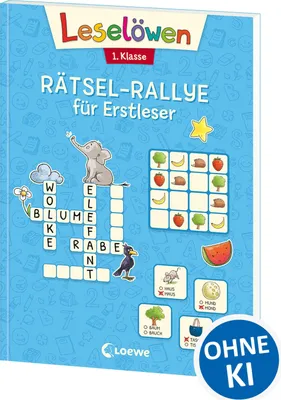 Produktbild von Leselöwen Rätsel-Rallye für Erstleser - 1. Klasse (Hellblau)