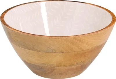 Image de Bol Zeller, bois de manguier, 25 x 13 cm, marron/beige
