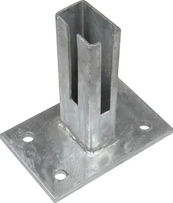 Produktbild von Floraworld Bodenplatte Zaunpfosten 10 x 15 cm feuerverzinkt
