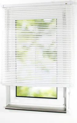 Produktbild von PVC-Jalousie 140 x 220 cm weiß Kunststoffjalousie Rollo Schalusie