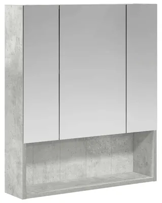 Produktbild von vidaXL Badezimmerspiegelschrank Betongrau 60 x 14,5 x 70 cm