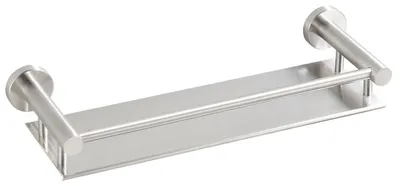 Productafbeelding van Wandplank voor de badkamer, nikkelkleurig, 40 cm, roestvrij staal, met beschermstrip