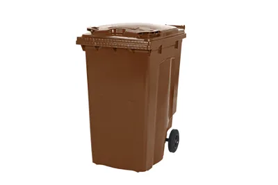 Produktbild von SARO 2 Rad Müllgroßbehälter 240 Liter -braun- Modell MGB240BR