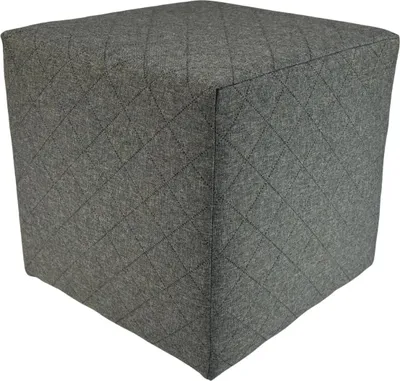 Produktbild von SAWANA-Hocker 40x40 cm quadratisch gesteppt – eleganter Sitzhocker oder Fußhocker – Dunkelgrau