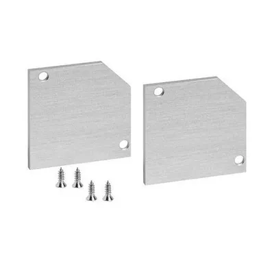 Produktbild von Endkappen Typ 62399886 Aluminium eloxiert 30x30x2 mm für Profilabschluss 2 Stück inkl. 4 Schrauben