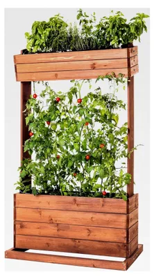 Produktbild von Hochbeet mit Rankseilen Cube 2 - Gemüse- und Kräuterbeet für Terrasse, Balkon und Garten