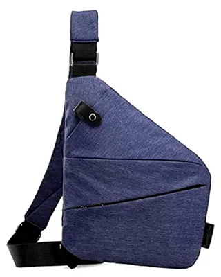 Produktbild von Wasserdichte Schultertasche für Damen, modischer Anti-Diebstahl-Rucksack für Herren, Blau, Casual