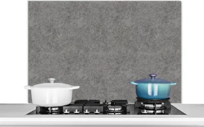 Produktbild von KitchenYeah®  Spritzschutz Küche - Küchenrückwand - Wandschutz für Herd und Spüle - Beton - Textur - Muster 100x65 - Alu-Dibond (Alternative zum Spritzschutz aus Glas) - Hitzebeständig - Herdspritzsch
