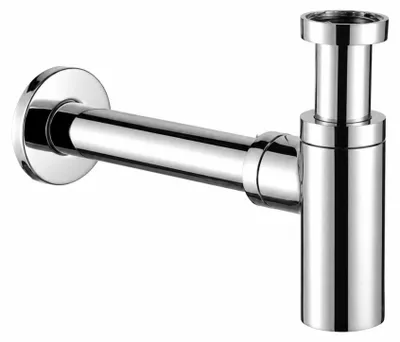 Produktbild von Siphon Waschbecken verchromt 1 1/4 Zoll Messing Geruchsverschluss Flaschensiphon