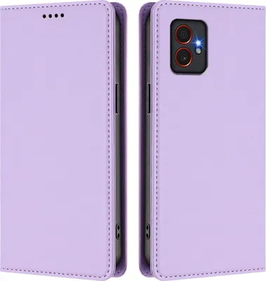 Produktbild von Handyhülle für Samsung Galaxy Xcover7 Pro, Kunstleder Klapphülle Stoßfeste Magnetische Hülle mit Ständer Violett