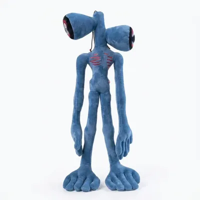 Produktbild von Sirenhead Plüsch Figur Kuscheltier Anime Horror Cartoon Stofftier Kinder Geschenk Schwarz Weiß Rot - Farbe: Blau