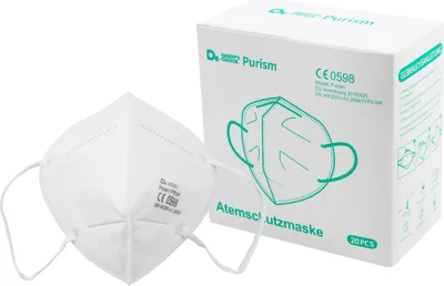 Produktbild von 20 Stück Atemschutzmasken, FFP2, 5-lagig, Nasenbügel