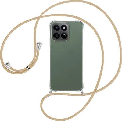 Produktbild von Handykette Backcover-Schutzhülle mit Band (Metall silberfarben) für Honor 200 Smart 5G - caramel