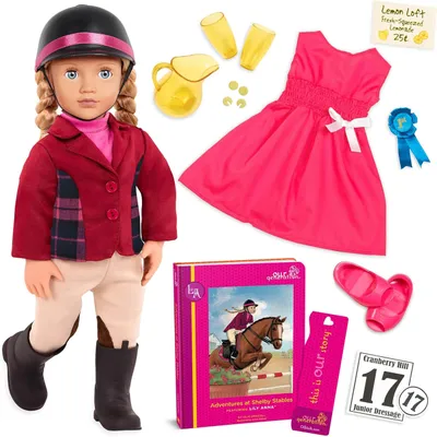 Produktbild von Our Generation Lily Anna Reiterpuppe 46cm, beweglich, mit 2 Outfits