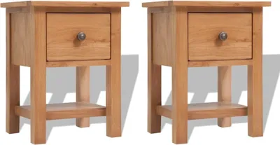 Produktbild von Möbel Nachttische 2 Stk. 36x30x47 cm Massivholz Eiche - Nachttische & -schränke 3053416