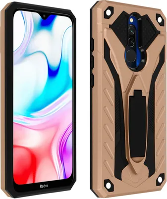 Produktbild von Avizar, Hybrid-Schutzhülle mit Ständer für Xiaomi Redmi 8 / 8A, Champagnerrosa