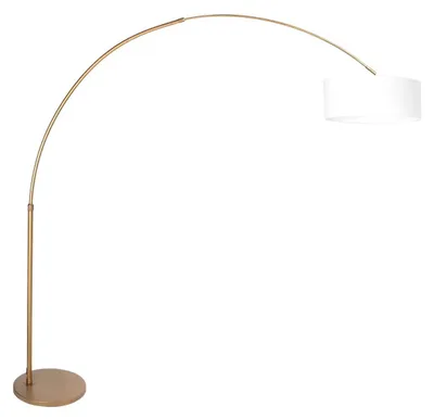 Immagine prodotto di Steinhauer - lampada da terra - Sparkled Light - bronzo bianco - lino metallo - lampada ad arco - E27 - 4304BR