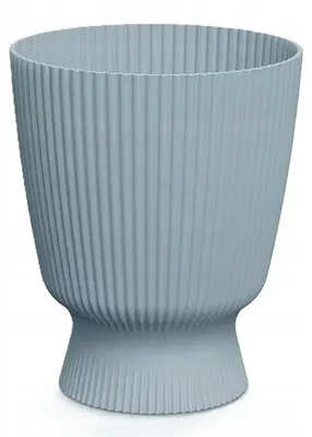 Produktbild von Runder Kunststoff-Blumentopf Hellgrau 22 cm, 5,7 l, für Innen- und Außenbereich
