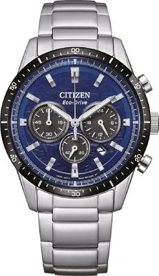 Citizen CA4624-56L Eco-Drive Chronograph Herrenuhr Stahl/Blau 1