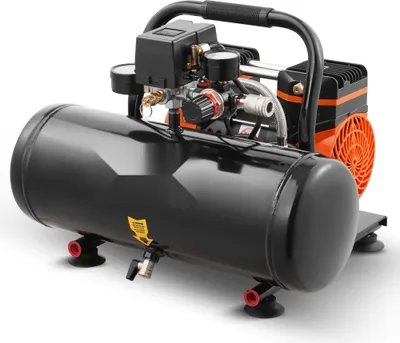 Image de Compresseur d'air 8L - 120 PSI - 860W Compresseur silencieux - Compresseur d'air silencieux pour l'atelier et la maison - portable et efficace