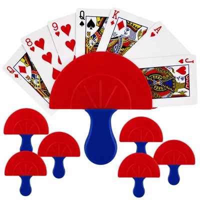 Produktbild von 6 Spielkartenhalter Kartenhalter für Senioren und Kinder Spielkarten Halter Set