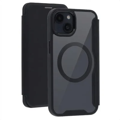 Produktbild von imoshion Transparentes Bookcase mit MagSafe für das Apple iPhone 15 – Schwarz