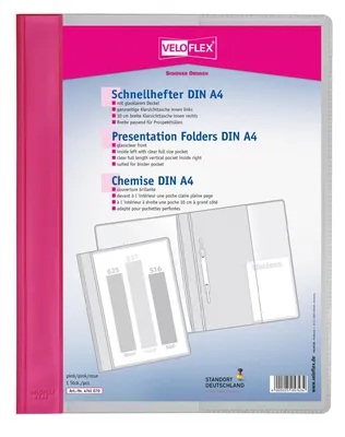 Image de VELOFLEX 4741070 Classeur à levier VELOFORM® plastique rose DIN A4 extra large