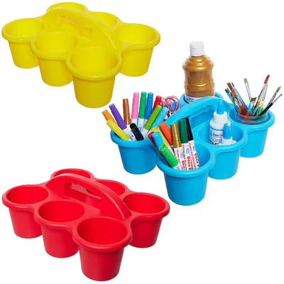 Aufbewahrungsboxen mit 6 Fächern, 3er-Set, Kunststoff