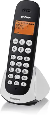 Immagine prodotto di Telefono fisso cordless portatile nero-bianco Adara Brondi