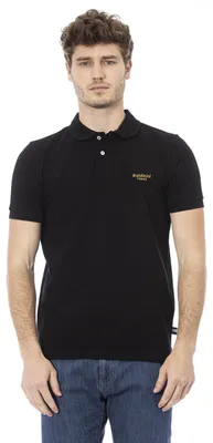 Produktbild von Heren Polo-Shirt, kurzärmlig, aus 100% Baumwolle, mit Stickerei vorne, Farbe: Weiß, Gold