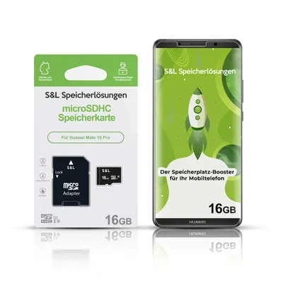 Produktbild von microSD Speicherkarte für Huawei Mate 10 Pro - Speicherkapazität: 16 GB