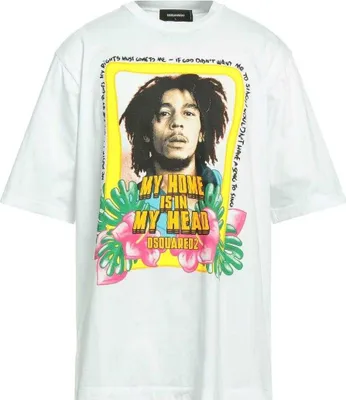 Produktbild von DSquared2 - "My Home Is In My Head" T-Shirt für Herren/Damen Uni SY576 (L) (Weiß)