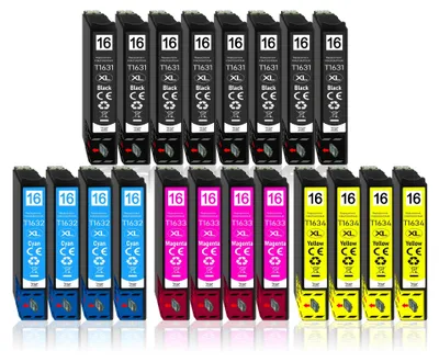 Produktbild von 20er PlusPack Druckerpatronen 16 16XL kompatibel mit Epson WF-2760