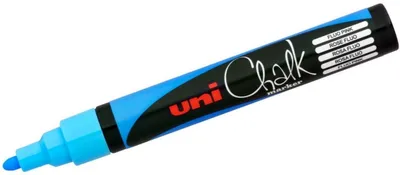 Image de Marqueur craie Uni Chalk PWE-5M 1,8-2,5mm bleu clair Paquet de 6 pièces