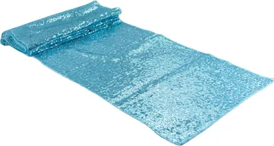 Produktbild von Oblique Unique Pailletten Tischläufer Läufer Tischdeko Taufe Baby Shower Geburtstag Party Deko türkis