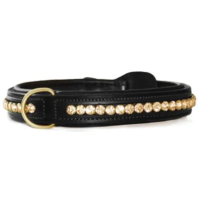 Produktbild von Equestrian Stockholm Hundehalsband Champagne Lederhalsband 30 cm