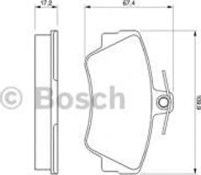 Produktbild von Bosch Bremsbelagsatz, Scheibenbremse  0 986 460 989