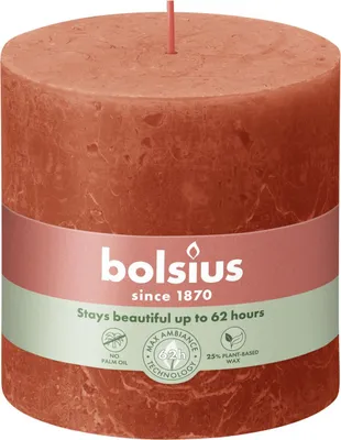 Produktbild von Bolsius Rustik Shine, Zylinder, Orange, 62 h, 1 Stück(e)