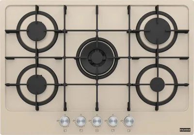 Immagine prodotto di Franke FHMA 755 4G DC OA C piano cottura Nero, Avena, Acciaio inox Da incasso 73 cm Gas 5 Fornelli