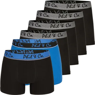 Produktbild von 6er Pack Phil & Co Berlin Jersey Boxershorts Trunk Short Pant FARBWAHL - Farbe: DESIGN 11, Grösse: M