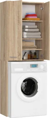 Obrázok produktu pre Vstavaná skrinka na práčku s dvomi dvierkami, 64 × 30 × 180 cm