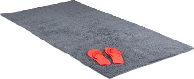 Produktbild von relaxdays Badteppich verschiedene Größen grau