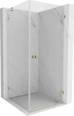 Obrázok produktu pre Mexen Lunar-B sprchový kút s pravými otočnými dverami 80 x 80 cm, transparentný, zlatý - 832-080-080-50-00-P